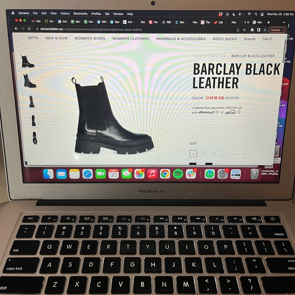 Steve Madden Black combat boots size 9